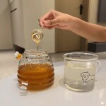 Glass Honey Jar